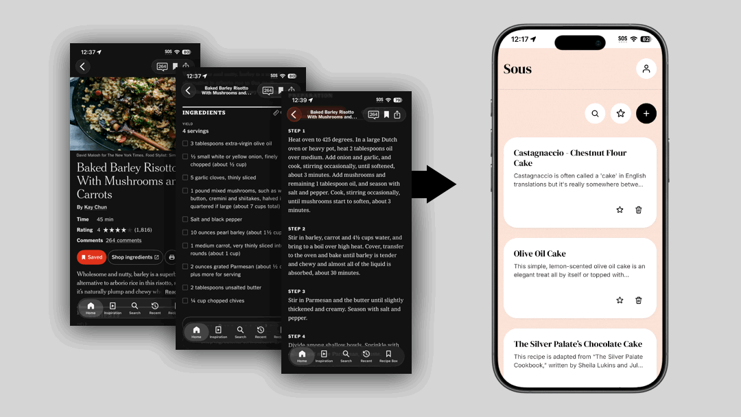 "Sous" Recipe App